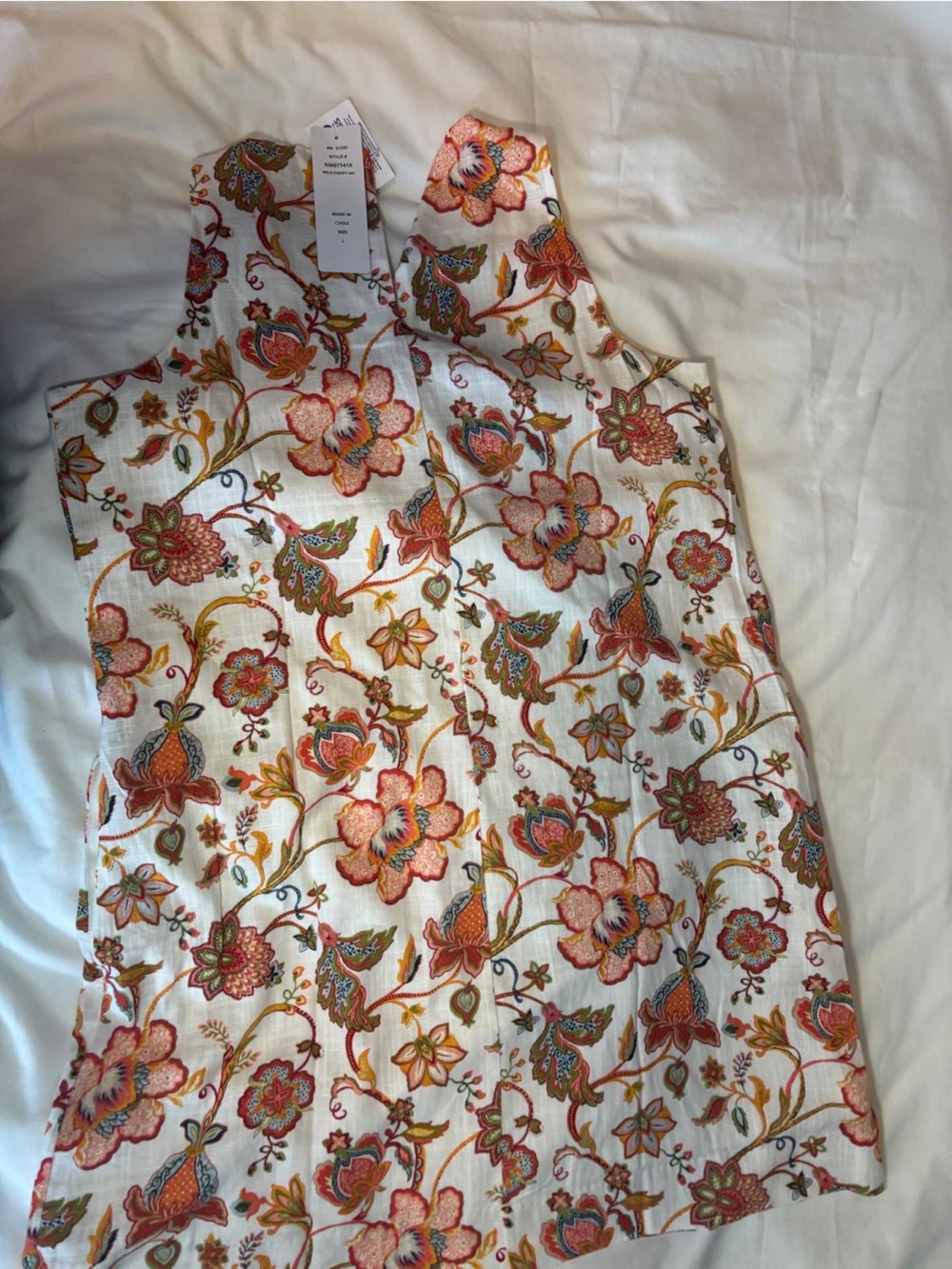 MSK Floral Sleeveless Shift Dress  - Mini – NWT - Large - Picture 5 of 9
